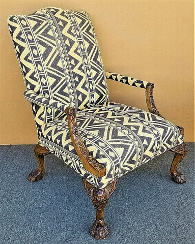 Henredon Historic Natchez Collection Georgian Style Mahogany Library Armchair Cover
