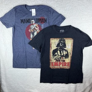 Disney Star Wars Mandalorian Adult Large Medium Graphic Tshirts Darth Vader NWT - Picture 1 of 16