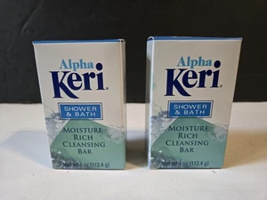 Keri Alpha Shower & Bath Moisture Rich Cleansing Bar Soap Vintage 2 Stück - Bild 1 von 4