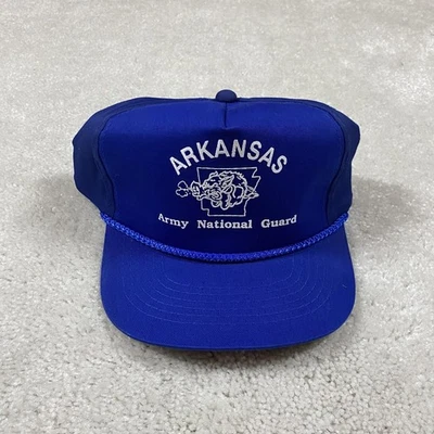 De Colección Arkansas Ejército Guardia Nacional Gorra Gorra Snap Back Años 90 Camionero Retro Foto 1 de 4