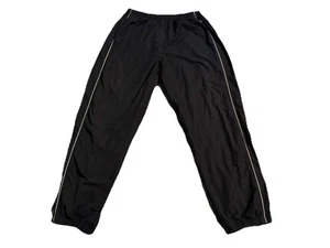 Vintage Reebok Track Windbreaker Baggy Lined Jogger Pants Black Men’s Size L - Picture 1 of 4