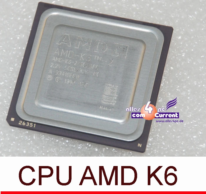 Procesador Vintage CPU K6-2 350 MMX Socket 7 Sin Ruido Con Enfriador Pasivo - Imagen 1 de 1