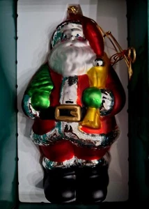 9 3/4" Vintage Trim A Home Santa Claus Blown Glass Hand Painted Ornament (Heavy) - Picture 1 of 12