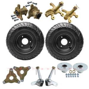 3 Stud Axle Wheel Rim Hub Steering Knuckle 6'' Tires for Taotao Quad 110cc 125cc - Picture 1 of 27