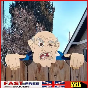 Garden Illustration Fence Decoration Funny Old Man/Lady Outdoor Yard Art Sign - Picture 1 of 13