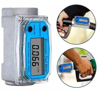 1 Inch Electronic Turbine Flow Meter for Diesel Kerosene Gasoline AC18B-24V - Image 1 of 4
