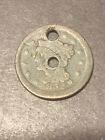 #019 1852 US Braided Hair Large Cent, 150+ Year Old Coin, Make An Offer
