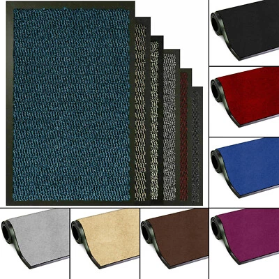 Large Heavy Duty Rubber Barrier Non Slip Door Mat Runner Rugs Back Hall Kitchen - Image 1 of 4