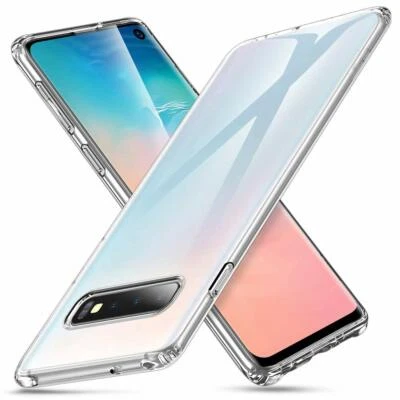 Silicone Case For Samsung Galaxy S10 S10 + Protective TPU Clear Slim Bumper - Image 1 of 4