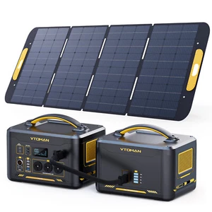 VTOMAN JUMP 2200 Portable Power Station 2200W LiFePO4 Battery 1548Wh Solar Panel - Picture 1 of 47