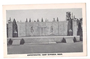 Amphitheater Building CAMP EDWARDS Massachusetts Army Guard MA Postcard B & W - Picture 1 of 2