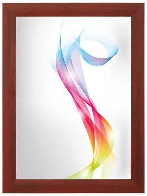 FRAMO Cadre photo Bois Rouge essuyé 40x10 cm à 40x150 cm, avec verre acrylique