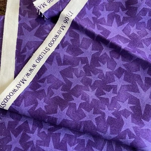 1 yd Mayood Quilt Show STARS on LILAC 100% Cotton Fabric  17106 - Picture 1 of 3