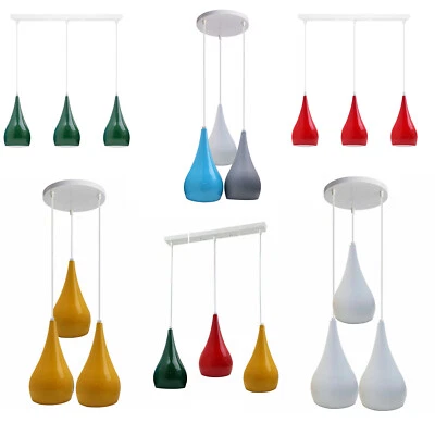 3 head Teardrop Ceiling Pendant Cluster Light Modern Indoor Hanging Color Lamp - Image 1 of 4