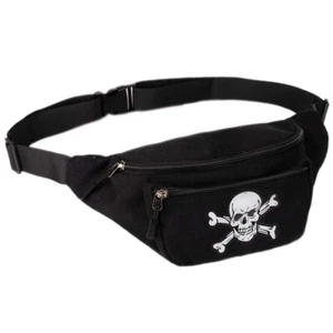 Bauchtasche Pirat schwarz Totenkopf Tasche Fasching Karneval Accessoires - Bild 1 von 2