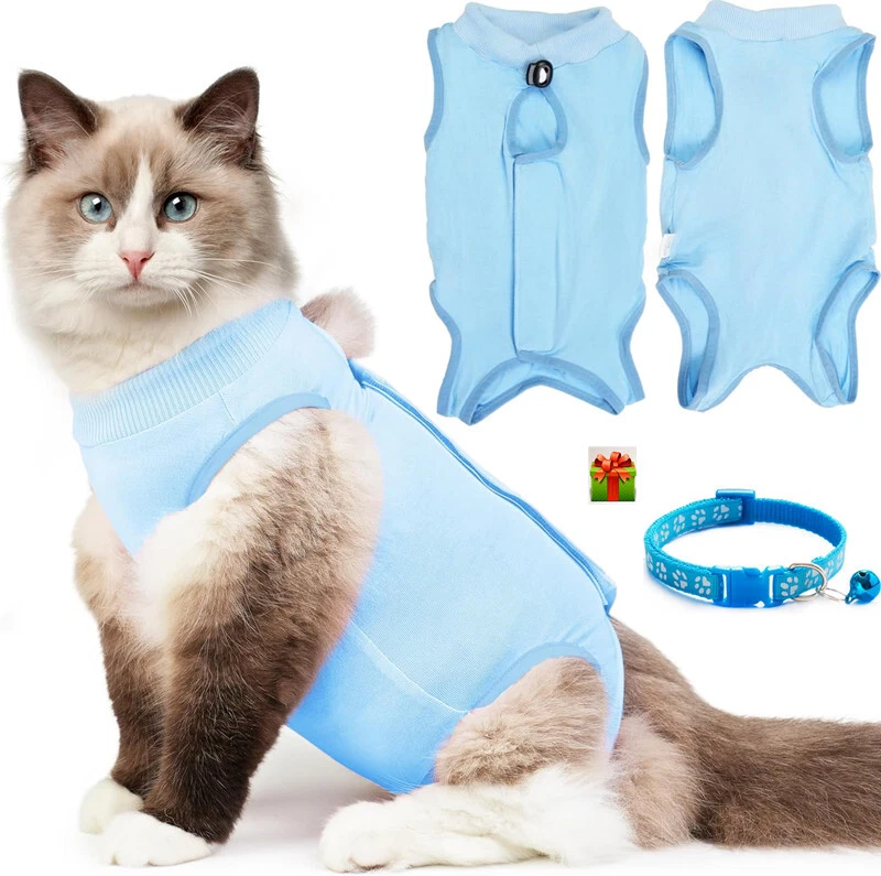 Cat Weaning Suit Anti-Licking Recovery Clothes After Surgery Soft Sterilization - Image 1 of 4