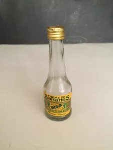 Mini bottiglia vintage BOLS crème de bananas liquore alta 4,5” vuota - Foto 1 di 4