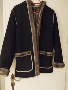 damen Webpelz Wendejacke,Größe 40, getragen,aber guter Zustand,Farbe schwarz,din - Bild 1 von 4