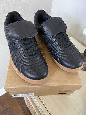 Steve Madden Madrid Low Top Black Sneaker. Woman’s Size 8.5. New In Box. - Image 1 of 4