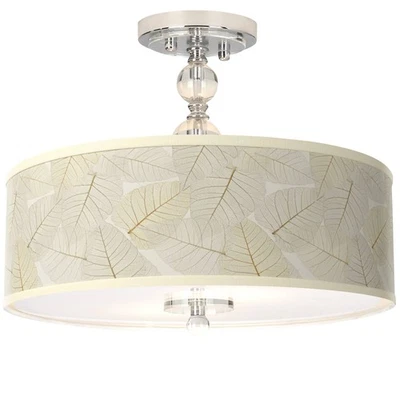 Fall Leaves Giclee 16" Wide Semi-Flush Ceiling Light - Image 1 of 4