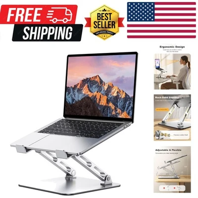 Soporte Ergonómico para Portátil, Soporte de Doble Barra y Soporte Elevador para Portátil Ajustable en Altura... Foto 1 de 4