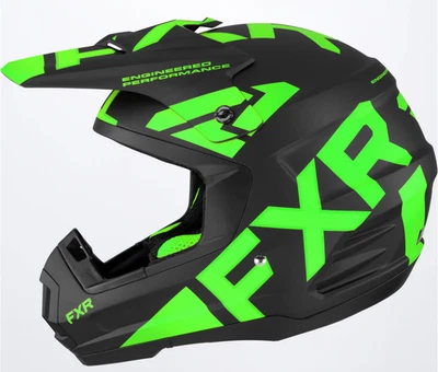 FXR TORQUE TEAM SNOWMOBILE HELMET SNOW MACHINE LID GREEN ADULT MEDIUM - SALE Foto 1 de 4