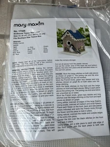Mary Maxim Plastic Canvas Birdhouse Tissue Box Cover Kit - Picture 1 of 2