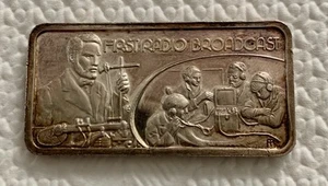 FIRST RADIO BROADCAST ONE TROY OUNCE SILVER .999 FINE SILVER. HAMILTON MINT - Picture 1 of 2