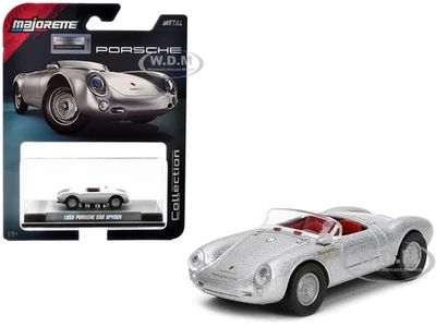 1955 PORSCHE 550 SPYDER SILVER 1/64 DIECAST MODEL CAR BY MAJORETTE 8505001007 - Image 1 of 4