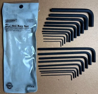 Craftsman 20-PC Hex Key Set METRIC Allen Key Set - MADE IN USA - Image 1 of 2