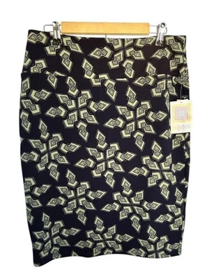 LuLaRoe Cassie Falda Lápiz Elástica Talla XL Negro Gris Diamante Geométrica Nueva Foto 1 de 3