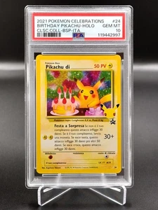 🍀Pokémon PSA 10 ____'s Pikachu 24 PROMO Granf Festa 25 ITALIANO cel bgs graad🍀 - Picture 1 of 3