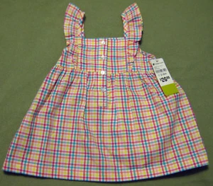 New PLEASE MUM Gingham Jumper w/ Ruffle Straps w/ Panty Dress - Picture 1 of 4