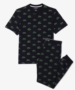 LACOSTE CONTRAST BRANDING PYJAMAS SET WITH GIFT BOX NEW WITH TAGS SIZE S - Picture 1 of 12