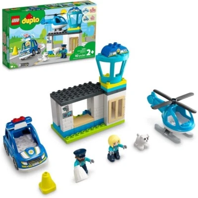 10959 LEGO® DUPLO® Town Police Station & Helicopter Toy Playset (40 Pieces) - Image 1 of 4