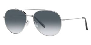 Oliver Peoples UNISEX OV1286S-50363F-58 Airdale 58mm Silver Sunglasses