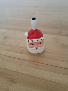 Vintage Santa Claus Porcelain Bell Made in Japan 3.5 Inches Tall X 2 Inches Wide - Picture 1 of 6