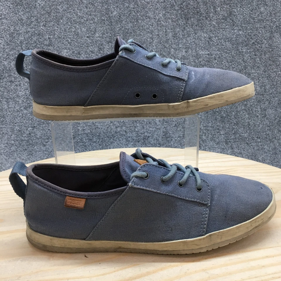 Reef Sneaker Mens 9 Blue Leucadian Trainers Laced Up Casual Comfort Canvas - Image 1 of 4
