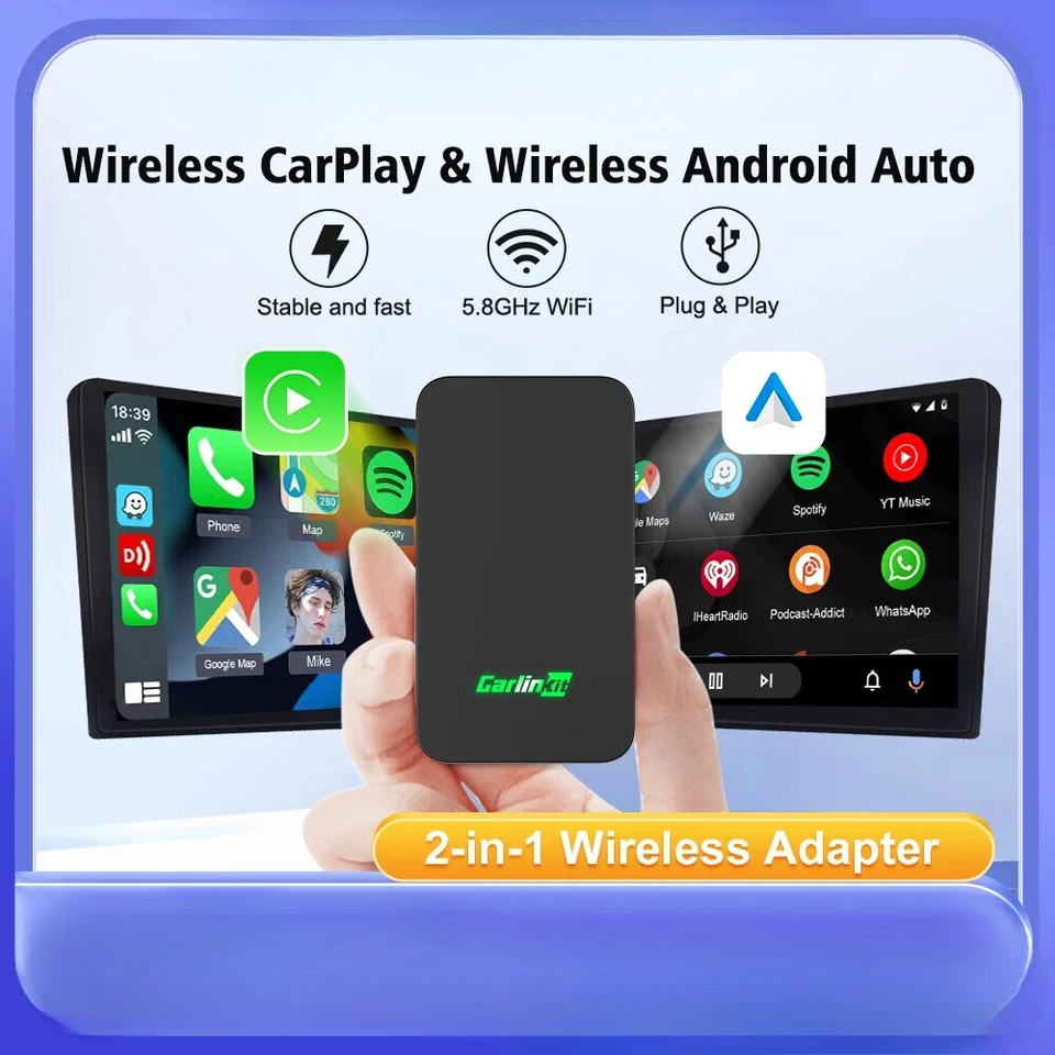 Zubehörpaket CarPlay Android Auto Adapter 3-in-1 Wireless Car Adapter für Mazda - Bild 1 von 4