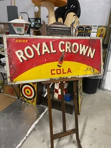 Vintage RC Royal Crown Cola   dddddEmbossed Soda Horizontal Metal Sign 52" x 22" - Picture 1 of 11