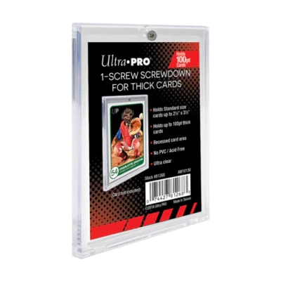 Ultra Pro 1 Screw Screwdown Recessed Thick Trading Card Holder Protector 100 Pt. - Image 1 of 2