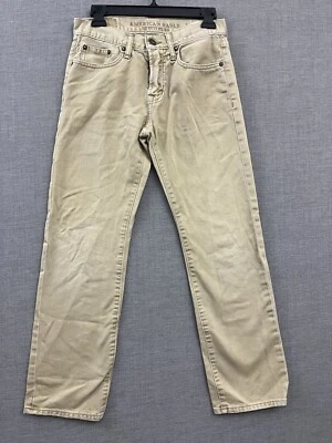 American Eagle Jeans Mens 28x30 Beige Original Straight Light Wash - Image 1 of 4