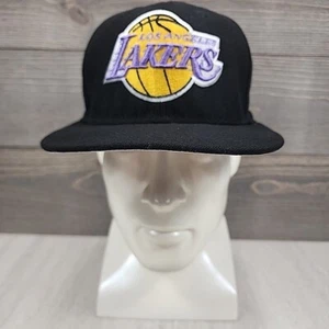 Los Angeles Lakers Hat Cap New Era NBA Basketball Black Snap Back Adjustable - Picture 1 of 17