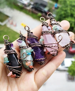 5 piezas Amatista Vary Gemas Sol Colgantes Sol Chakra Energía Reiki Sanación Amuleto - Imagen 1 de 1