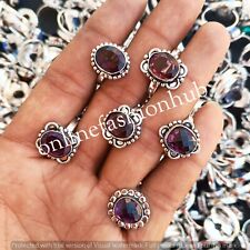 Lovely Faceted Amethyst Gemstone 925 Sterling Silver Plated Wholesale Lot Rings