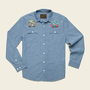 Camisa Howler Brothers Mutations x Fort Lonesome Novato Floración de Champiñón S NUEVA CON ETIQUETAS SELLADA - Imagen 1 de 7