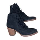 Sam Edelman 8.5 Millard Ankle Boots Black Suede Leather