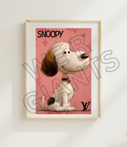 LUXURY Snoopy Louis Vuitton 11X17 Art Print - Picture 1 of 2