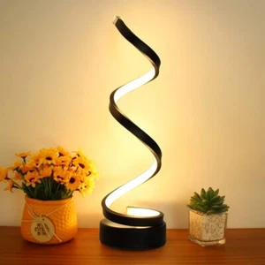 Novelty Spiral Shape Table Lamp Light USB LED Night Study Bedroom living Room - Picture 1 of 10