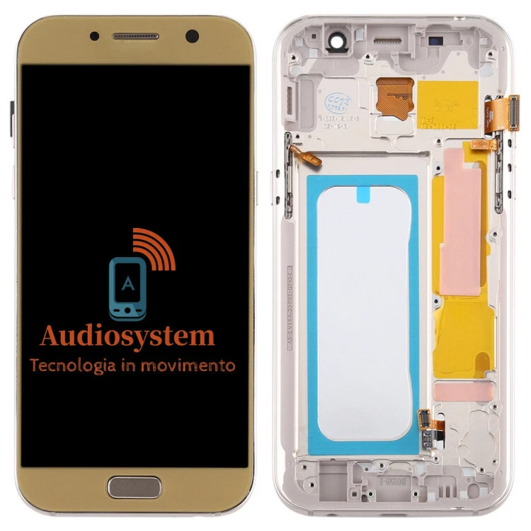 DISPLAY TOUCH SCREEN OLED +FRAME SAMSUNG GALAXY A5 2017 SM-A520 ORO VETRO TELAIO - Immagine 1 di 1
